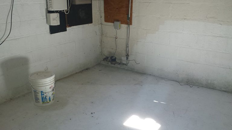 Basement view before starting french drains