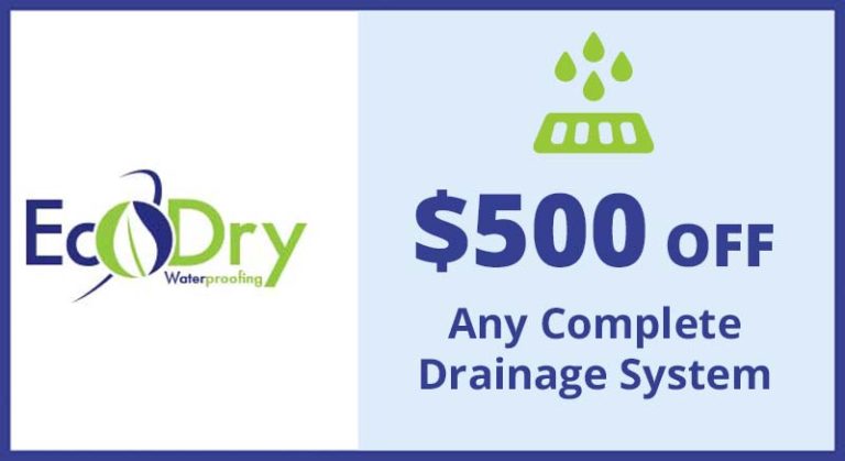 $500 off any complete drainage system